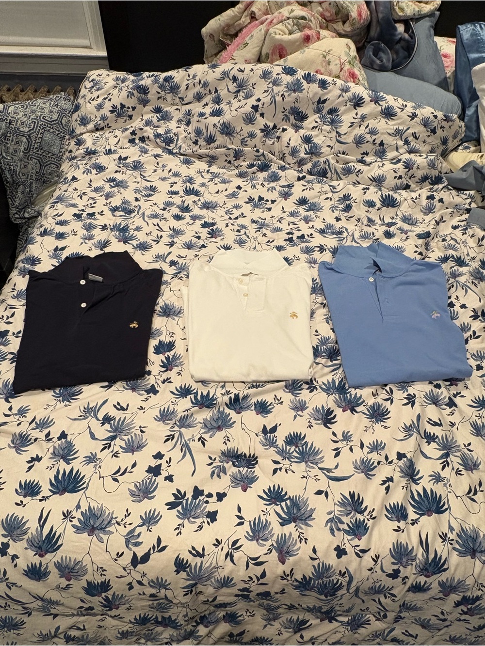 Brooks Brothers Polo Trio in Navy, White & Light Blue